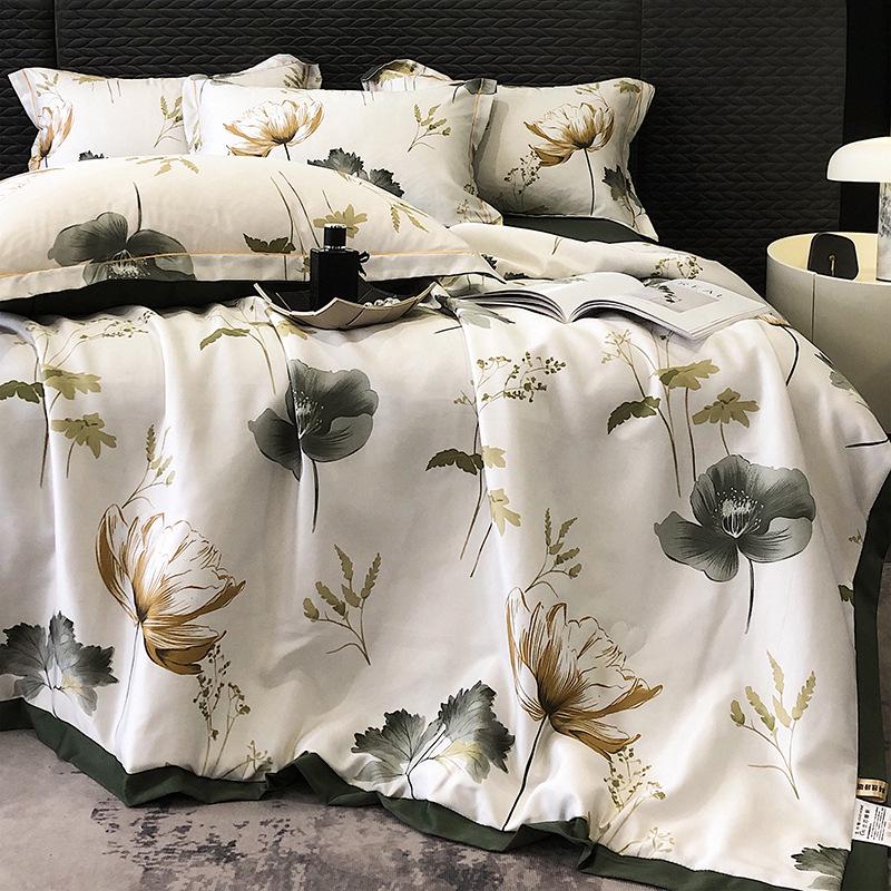 Летний комплект одеяла из тенселя: 25 дизайнов - Легкий шелк, Стирающийся, Идеально подходит для кроватей в студенческих общежитиях