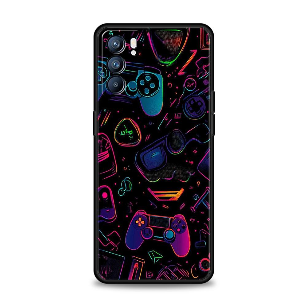 Чехол для телефона с графикой игрового контроллера для Oppo A17 A31 A54 A57 A78 A79 A98 Find X5 X6 Reno 6 7 8 10 11 12 13 F Pro Мягкая крышка из ТПУ