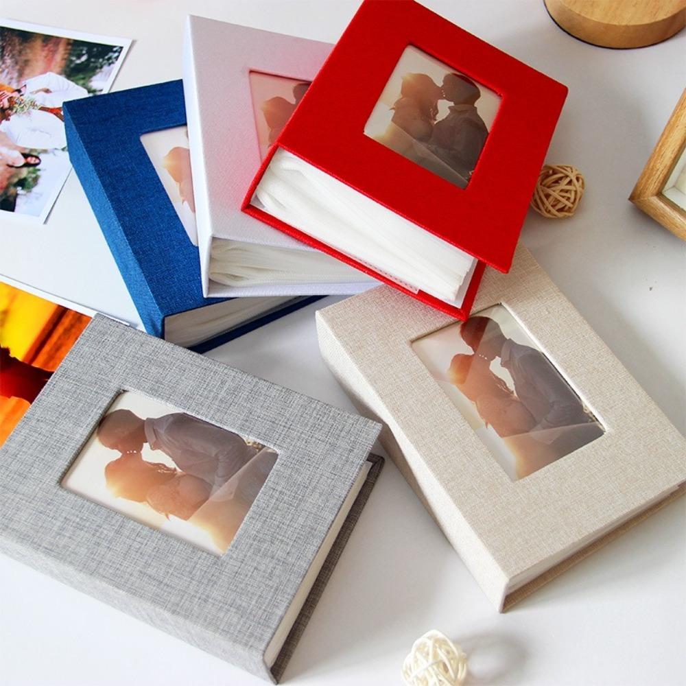 4x6 Photos Small Scrapbook Album Linen Cover Slip-in Picture Albums  Wedding Family Anniversary