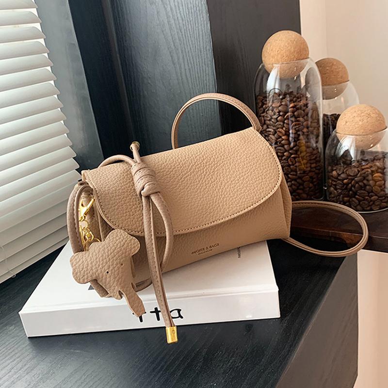 Новая симпатичная сумка через плечо из искусственной кожи с подвеской в виде слона, модные однотонные сумки через плечо, популярные женские сумки