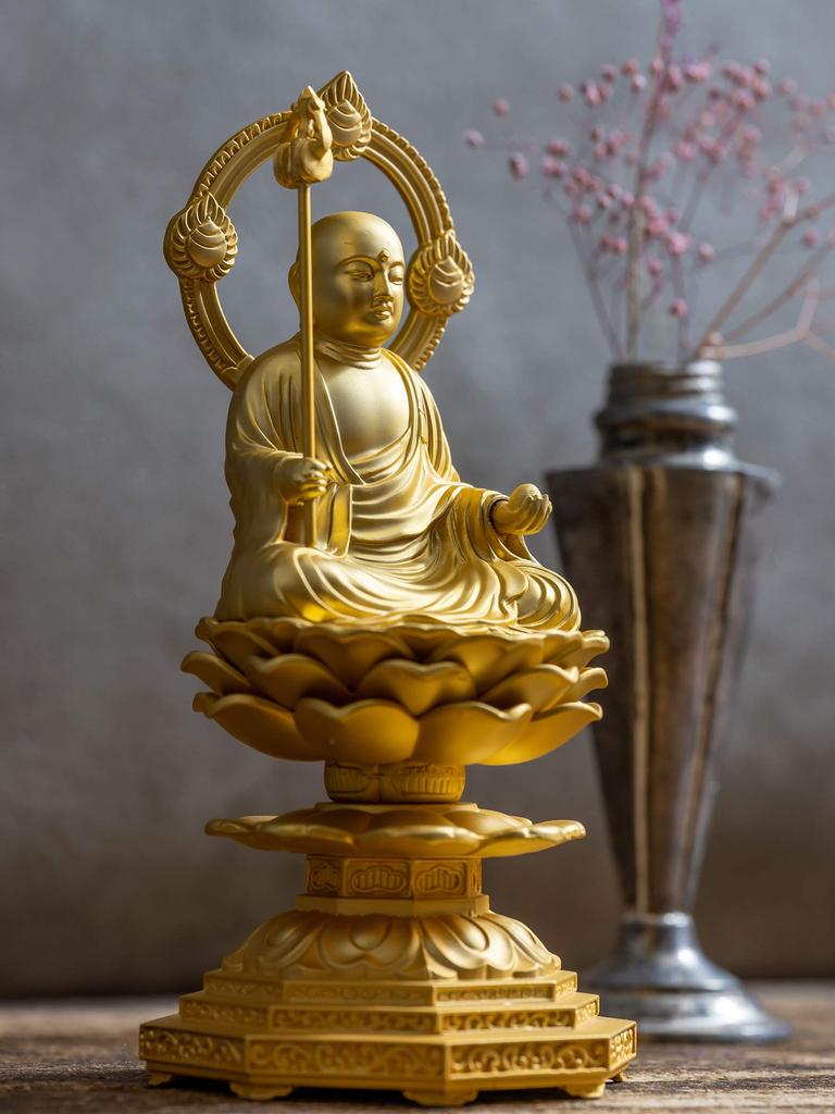 Buddha Statue Jizo Bodhisattva Seated Statue Karat Buddhist Hideun Makita Original Model for Safe Childbirth and Guardian Deity for Raising Takaoka