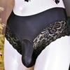 Мужские трусы Сексуальное нижнее белье Мужские Cuecas Cueca Masculina Кружевные стринги для сисси Увеличивающий карман Бикини Трусы брюки мужское нижнее белье для геев