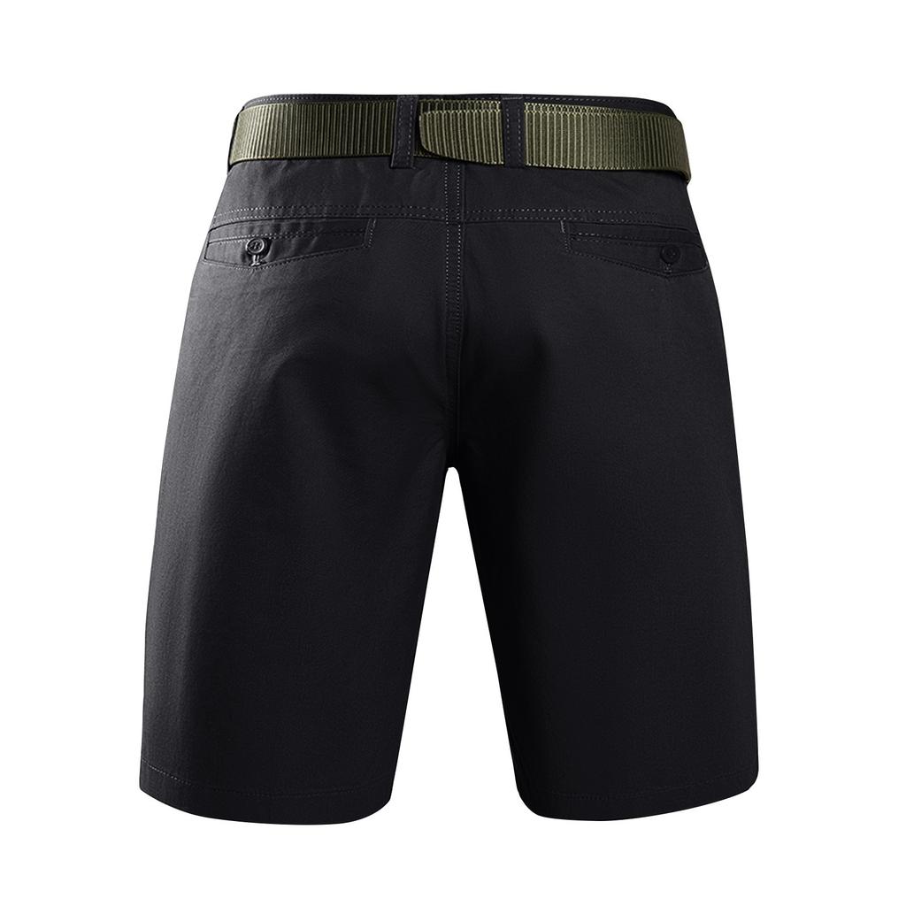 Мужские летние рабочие шорты, свободные повседневные брюки с пятью точками, мужские летние однотонные повседневные шорты-карго