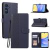 Leather Case For Samsung Galaxy A17/A26 5G/A16 5G/A16 4G 3D Rhombus Grid Imprinted Wallet Phone Cover with Lanyard