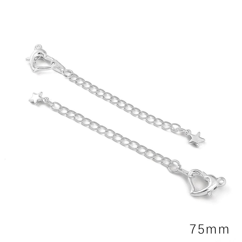 Copper Clad Iron Peach Heart Buckle Tail Chain For DIY Jewelry Making Craft Accessories