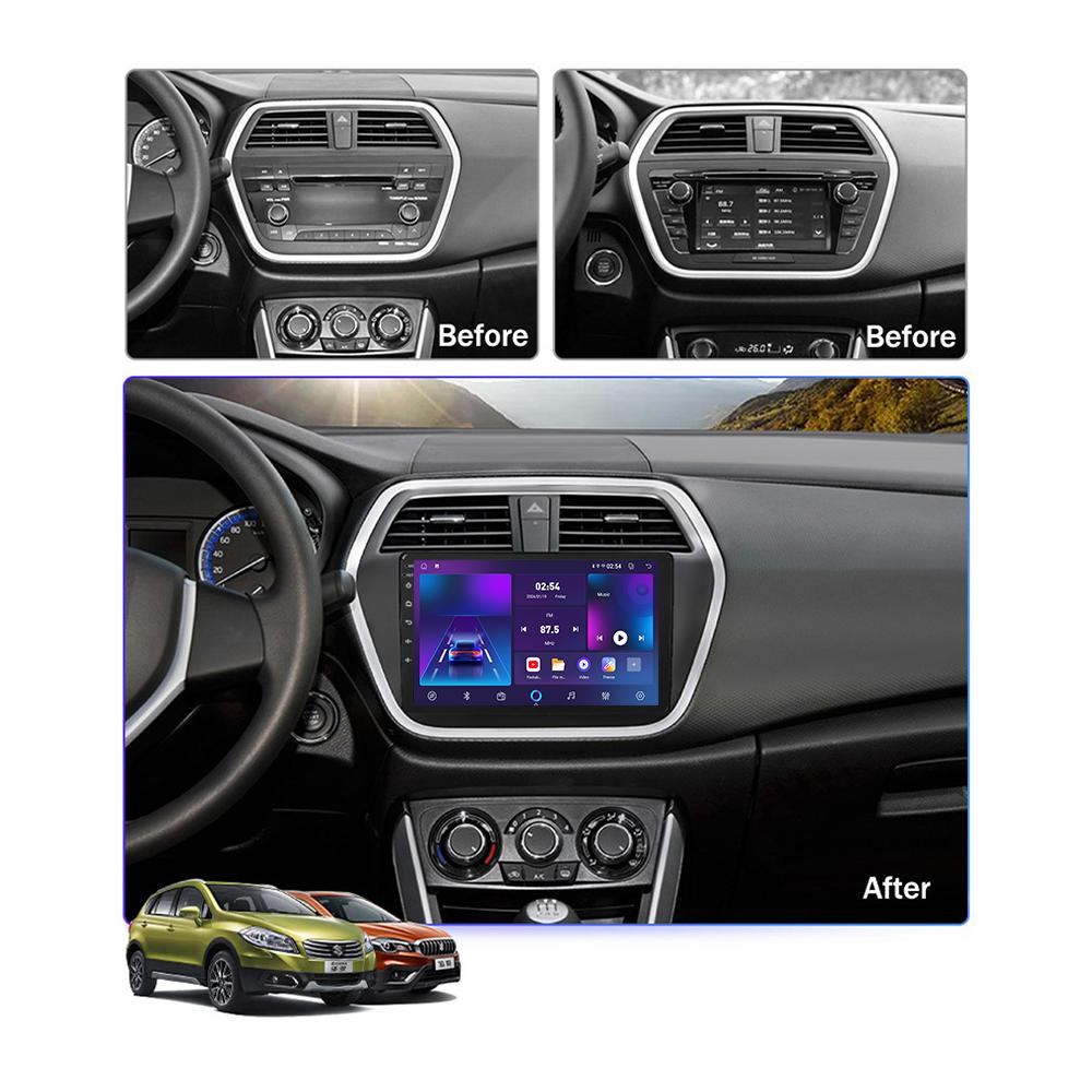 Android Car Radio для Suzuki SX4 2014-2021 Мультимедийный проигрыватель Головное устройство Стерео GPS Навигация BT WIFI 1+16 ГБ