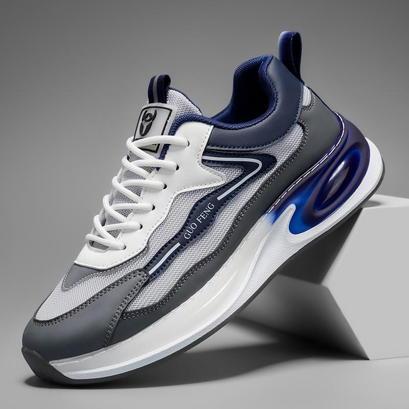 Новые модные мужские кроссовки Four Seasons с толстой подошвой для студентов и мальчиков, трендовые кроссовки с мягкой подошвой, дышащие, повседневные кроссовки для бега