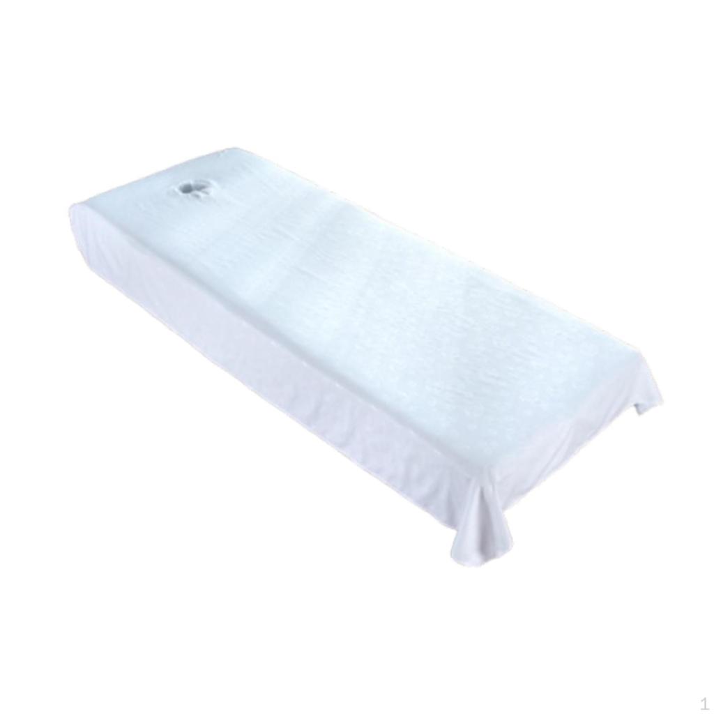 Beauty Bed Sheet Massage Tablecloth Polyester Oil Resistant with Hole Equipment Salon