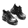Rock Flame Trend Carving Dark Punk Boots Metal Niche Design Sense Low Top Thick Bottom