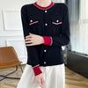 Women's Cashmere Sweater Qinghe Cashmere 30% Cashmere 70% Wool Autumn and Winter Cashmere Pullover Soft and Warm