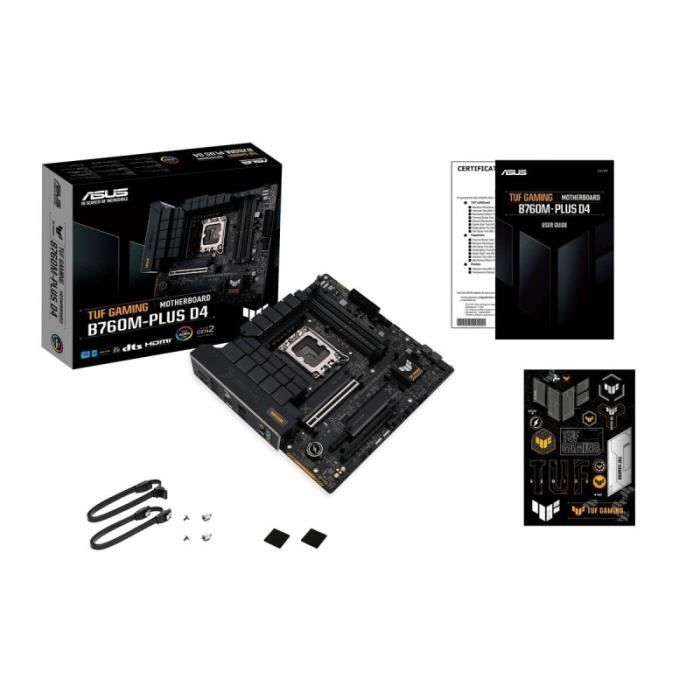 Carte Mère - ASUS - TUF GAMING B760M-PLUS D4 - Socket LGA1700 - DDR4 - 64 Go RAM