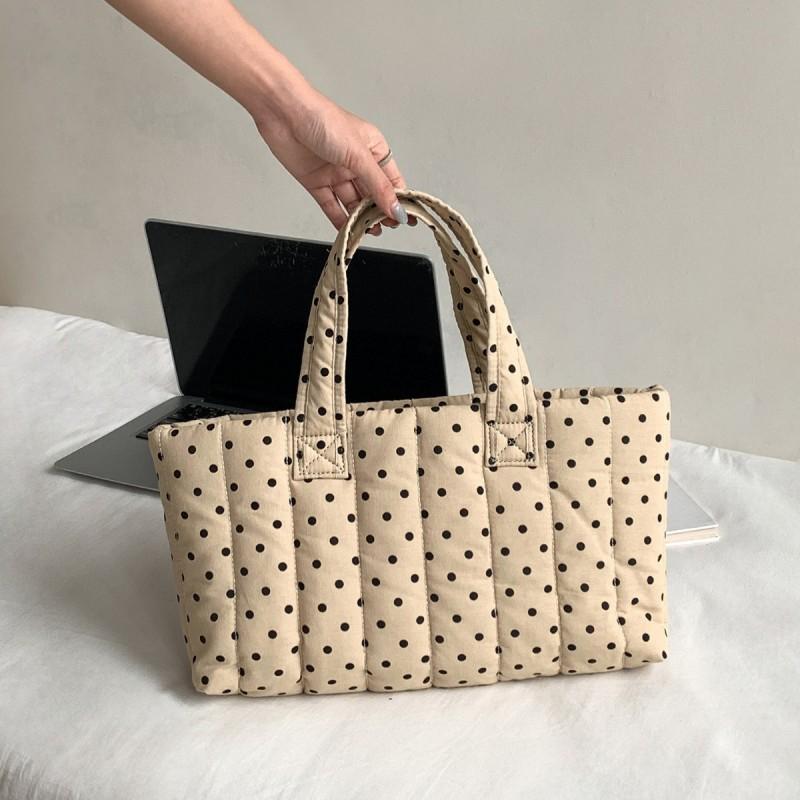 South Korea Ins Style New Wave Dot Design Handbag Large-capacity Literary Casual Niche 100