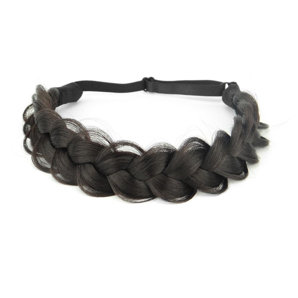 Stretchable Braided Hair Headband Adjustable Handmade Hair Band  Women