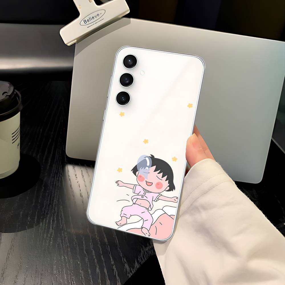C-Чиби Милая M-Маруко-тян-S Чехол для телефона Samsung Galaxy S25 S24 S23 S22 S21 FE Ultra Plus A32 A53 A13 A31 Мягкий чехол