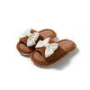 Bow Open Cotton Slippers Warm Fluffy Slippers Home Plush Slippers