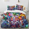 3D Рокмен Мегамен Игра Мультяшный Комплект Постельного Белья Одеяло, Пододеяльник Комплект Постельного Белья Наволочка, Комплект Постельного Белья Размер Кинг/Квин Детский