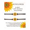 1 Set Friendship Card Bracelets Sunflower Dripping Oil Adjustable Bracelets for Daily Wear