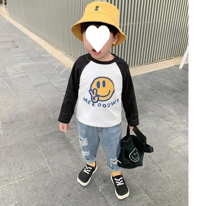 Летние рваные джинсы Весенне-осенние стили Свободный крой для мальчиков Укороченные брюки для девочек Тонкий дизайн