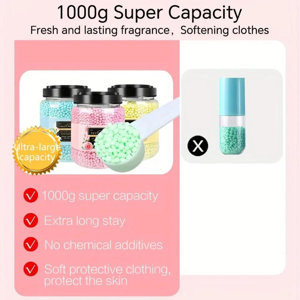 HOMZY Laundry Scent Booster Beads - Large 1000 G Fresh Scent Beads Laundry Beads for Washer,Long Lasting Scent,Freshener for Clothes