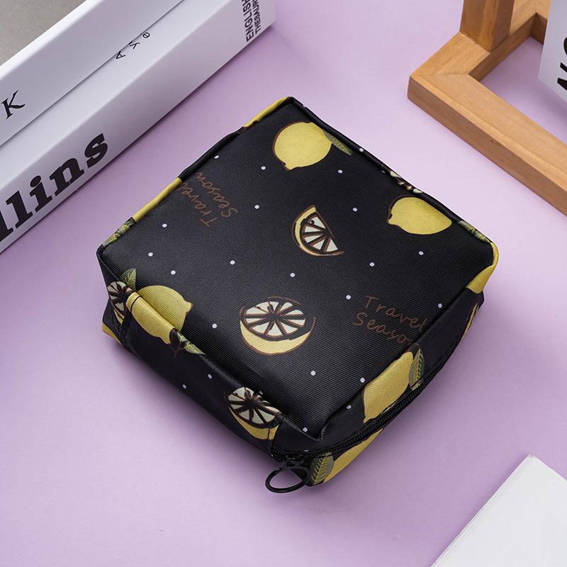 High-End Cube Sanitary Napkin Storage Bag Travel Makeup Organizer