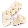 Lot De 50pcs 40mm Embellissement Forme De Coeur En Bois Pour Artisanat Décoration De Mariage