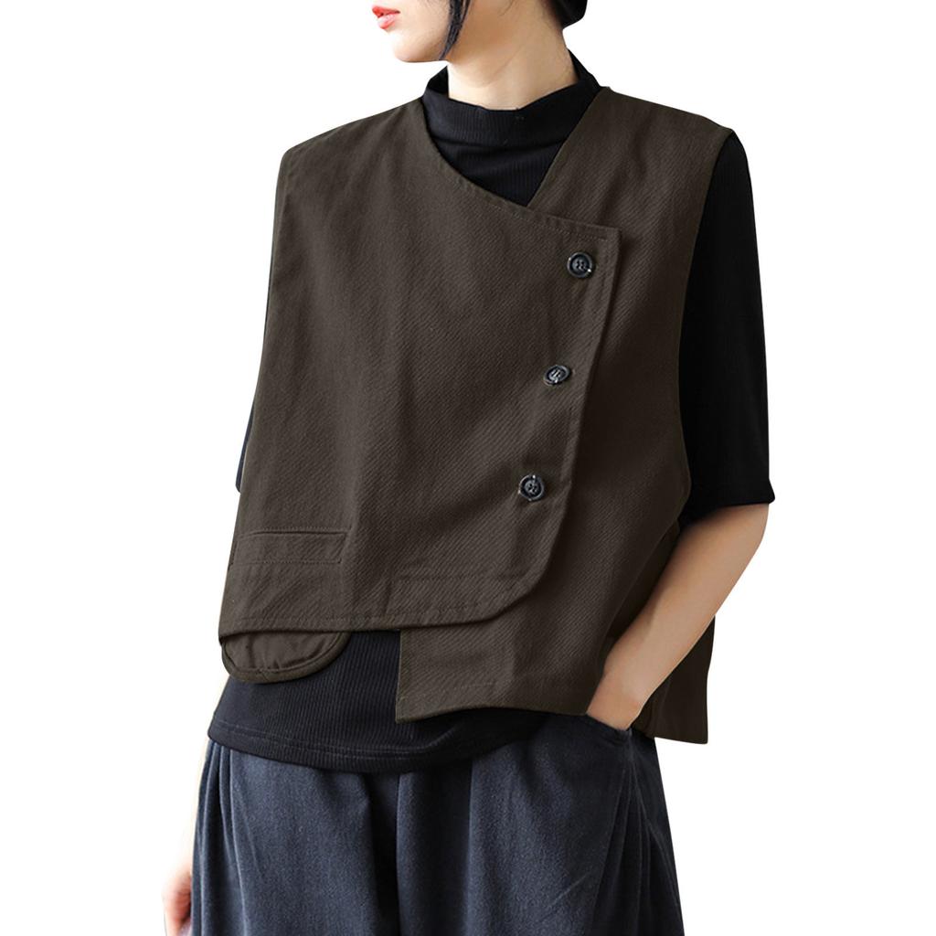 Большой размер телесного цвета ретро состаренный капюшон с принтом пэчворк джинсовый жилет для женщин