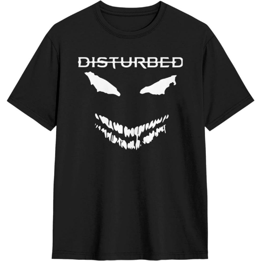 JOISOMI Футболка с коротким рукавом Группа Disturbed Повседневные рубашки Футболка с круглым вырезом Спортивные рубашки