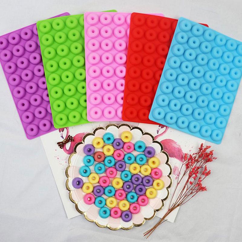 Силиконовая форма для шоколадных пончиков на 48 ячеек, инструмент для выпечки