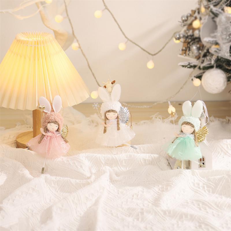 Рождественский ангел кукла Рождественское украшение для дома 2024 Рождественский орнамент елка Декор Рождественские подарки Рождество Новый год 2024 Navidad