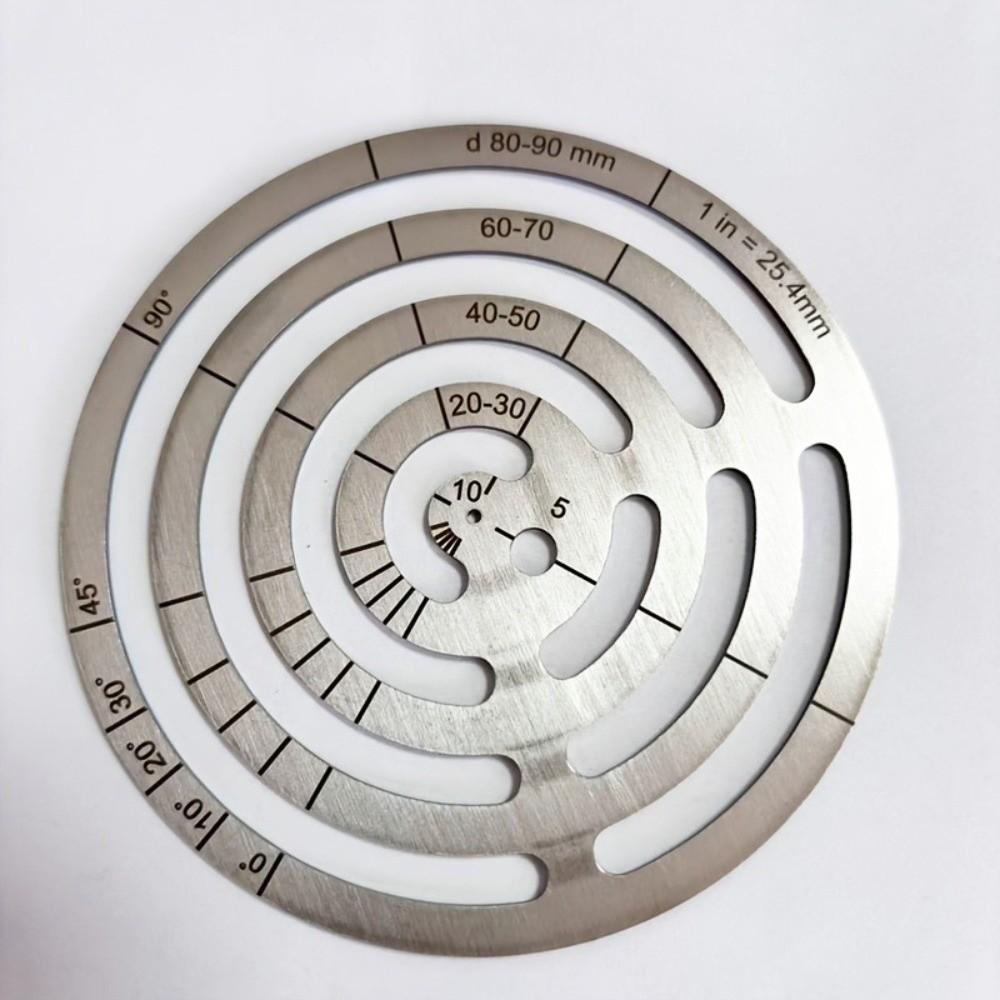 Rounded Corners Circle Template Ruler Stainless Steel Drafting Ruler Leather Crafting