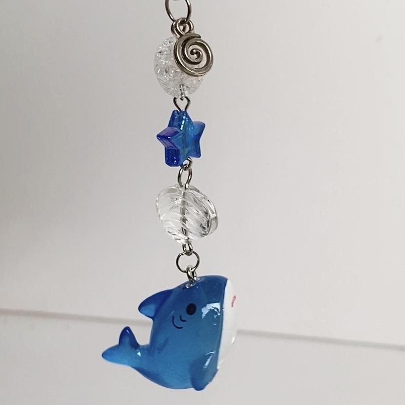 Y2K эстетический ремешок для мобильного телефона мультфильм акула мобильный телефон шнурок океан животное телефон цепочка для ключей для девочек кулон