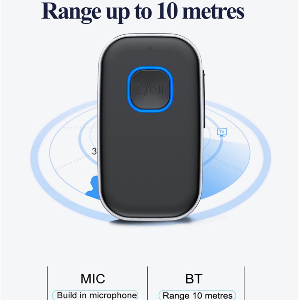 Bluetooth 5.0 приемник для автомобиля, Bluetooth AUX адаптер с шумоподавлением