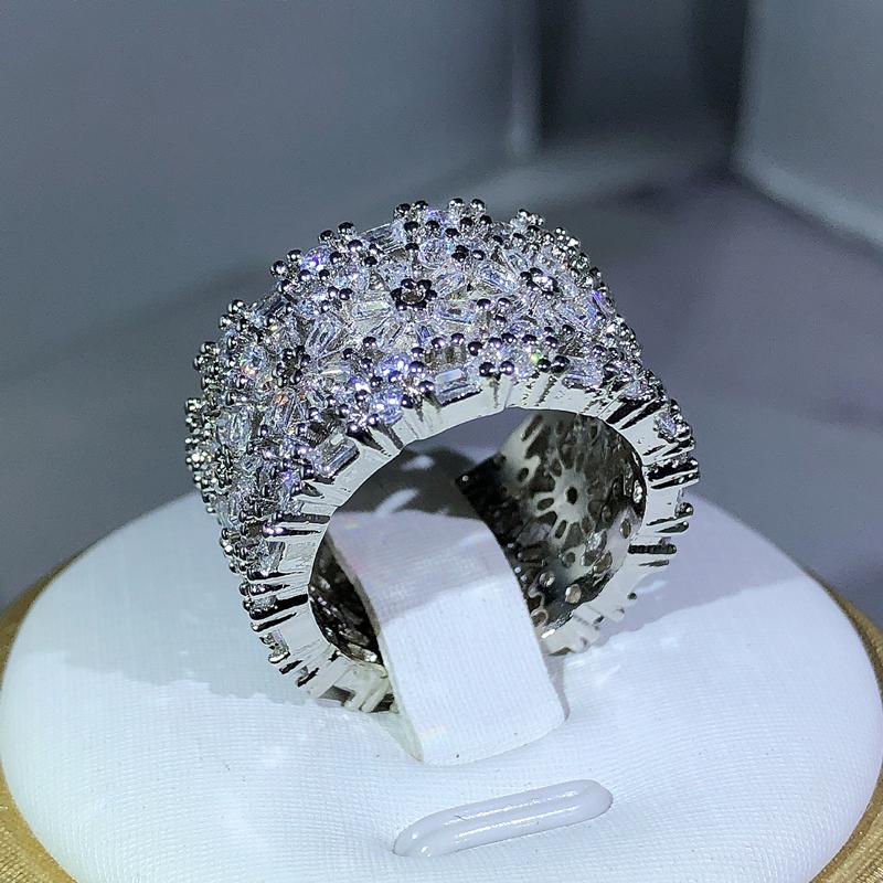 Элегантное женское кольцо из стерлингового серебра с большим цирконом в форме капли воды, кольца на пальцы для женщин, обещание любви, подарки на День святого Валентина