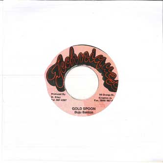 7-дюймовая пластинка BUJU BANTON - Gold Spoon NONE TECHNIQUES Ямайка Регги, Ска и Даб Использовано