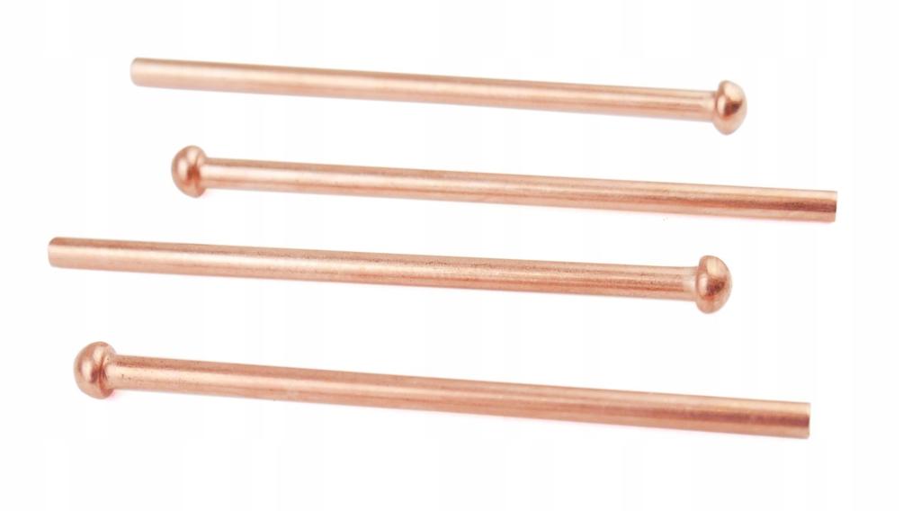 Kołki 2,5mm nity miedziowane 100szt. do przygrzewania elektrodą spotter