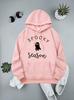 European & American Women's Halloween Letter Hoodie Ribbed Sweatshirt