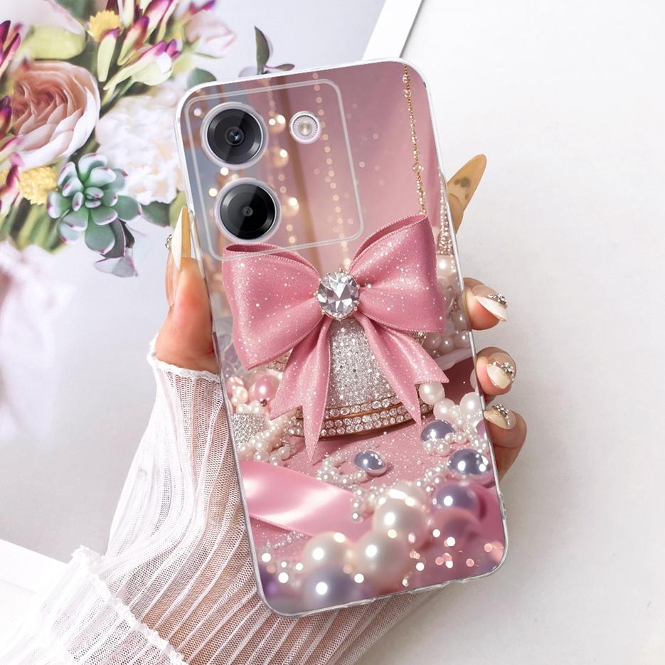 For Xiaomi Poco M7 Pro 5G Case Luxury Butterfly Tree Painted Cover Soft Silicone Phone Csae For Xiaomi Poco M7 Pro M7Pro 5G Bags