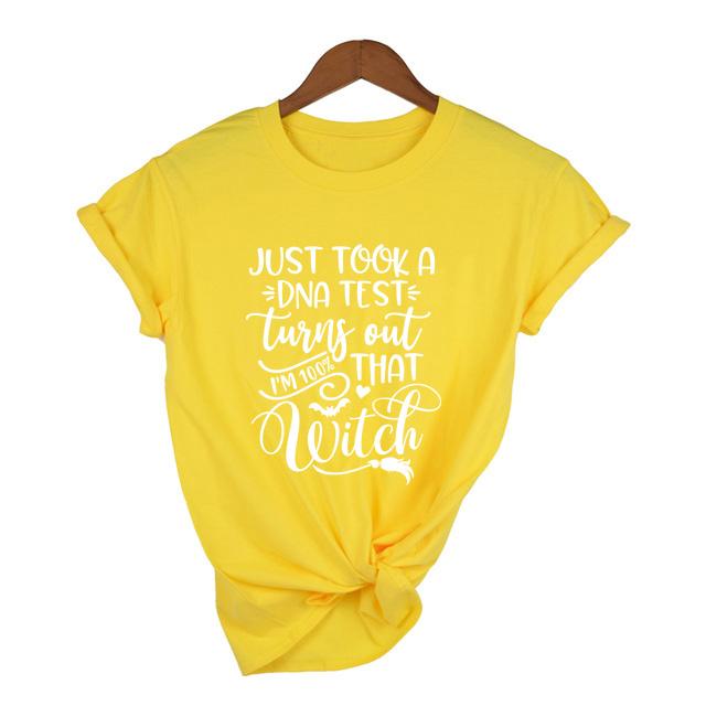I Just Took A Dna Test Halloween I M 100 That Witch Graphic Tee Women S