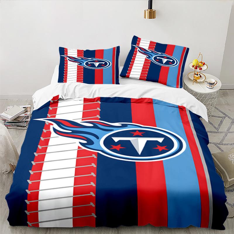Tennessee Logo Art Bedding Set 3pcs, High Quality Bedding Set Including 1pc Duvet Cover And 2pcs Pillowcases for Bedroom, Dormitory Gift