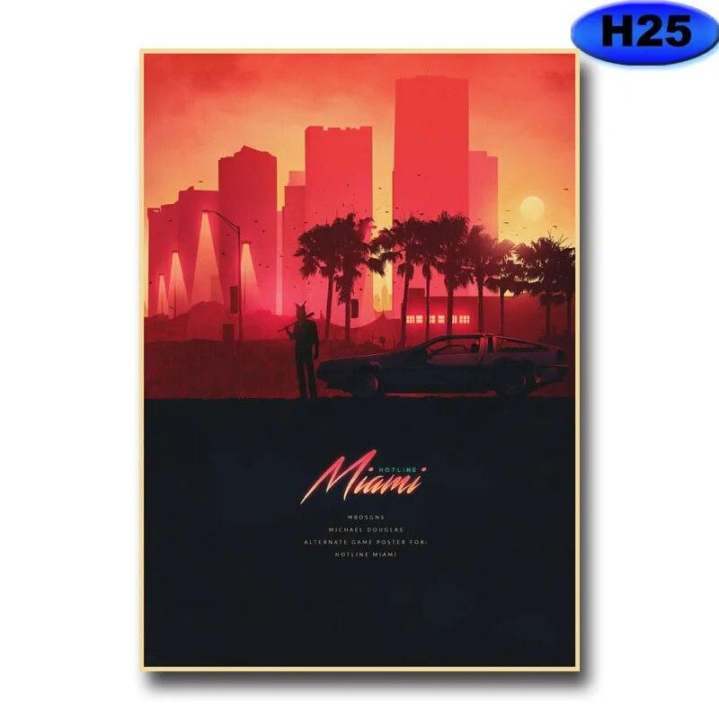 Современное украшение для дома, живопись, HD принты, постеры с видеоиграми, крафт-бумага, винтажный плакат, настенная наклейка, декор для комнаты, бара, кафе