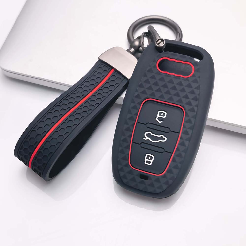 Силиконовый чехол для автомобильного ключа для A6 A7 A8 Q5 Q7 Q8 S3 S4 S5 S6 S7 RS RS6 RS7 A4L A6L C8 D5 E-tron GT Защитный чехол для брелока