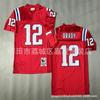 Retro American Football Jersey Mens Cotton T-Shirt Vintage Team Patriot 12 24 28 Short Sleeve Fall