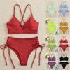 Женский сексуальный приталенный купальник с принтом на слинге и раздельном бикини плюс размер купальника (Два куска)