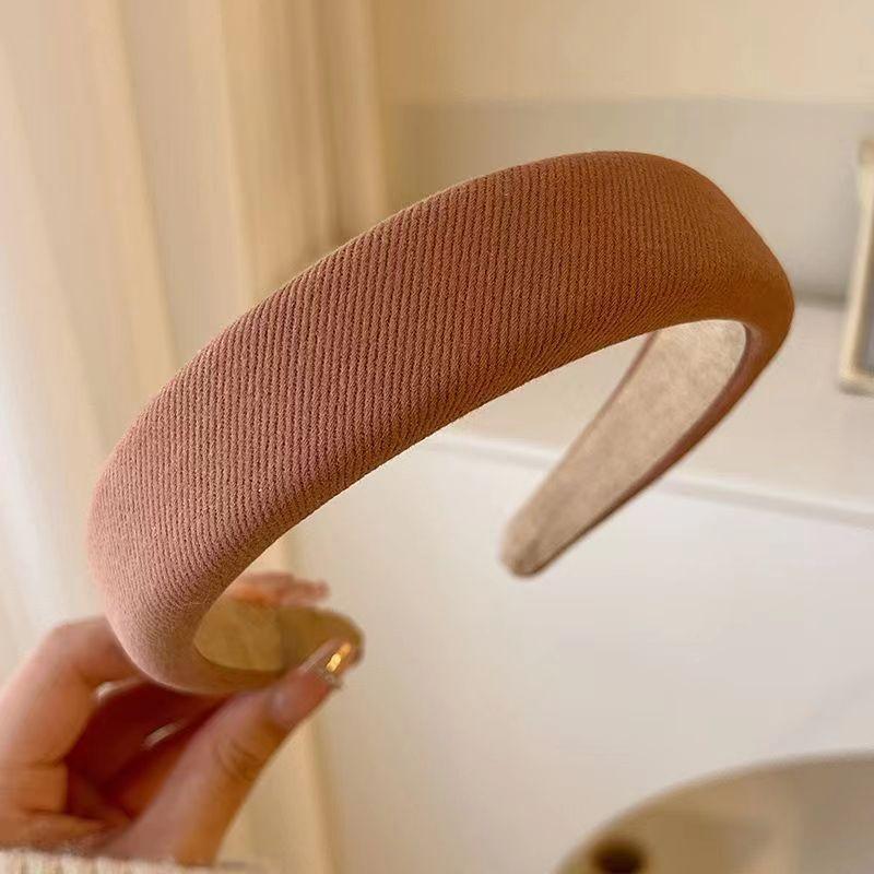 Fashion Print Lattice Sponge Vintage Elastic Hair Band Hair Hoop Headband Womens Girl Wide Side Hairband Female Hair Accessories