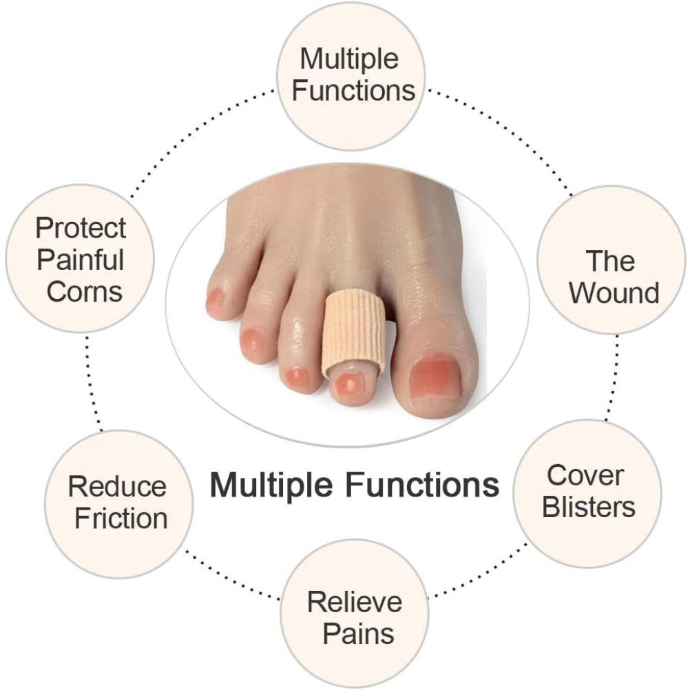 5шт. Комплект подушек для пальцев ног, мягкие гелевые защитные накладки для пальцев ног и пальцев рук