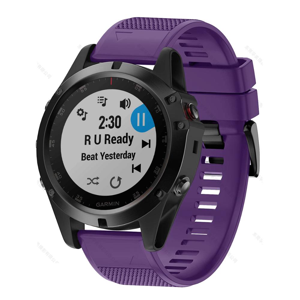 Ремешок для умных часов Garmin Fenix ​​6 6S 6X 5X 5 5S 3 3HR Forerunner 935 945, быстросъемный силиконовый браслет