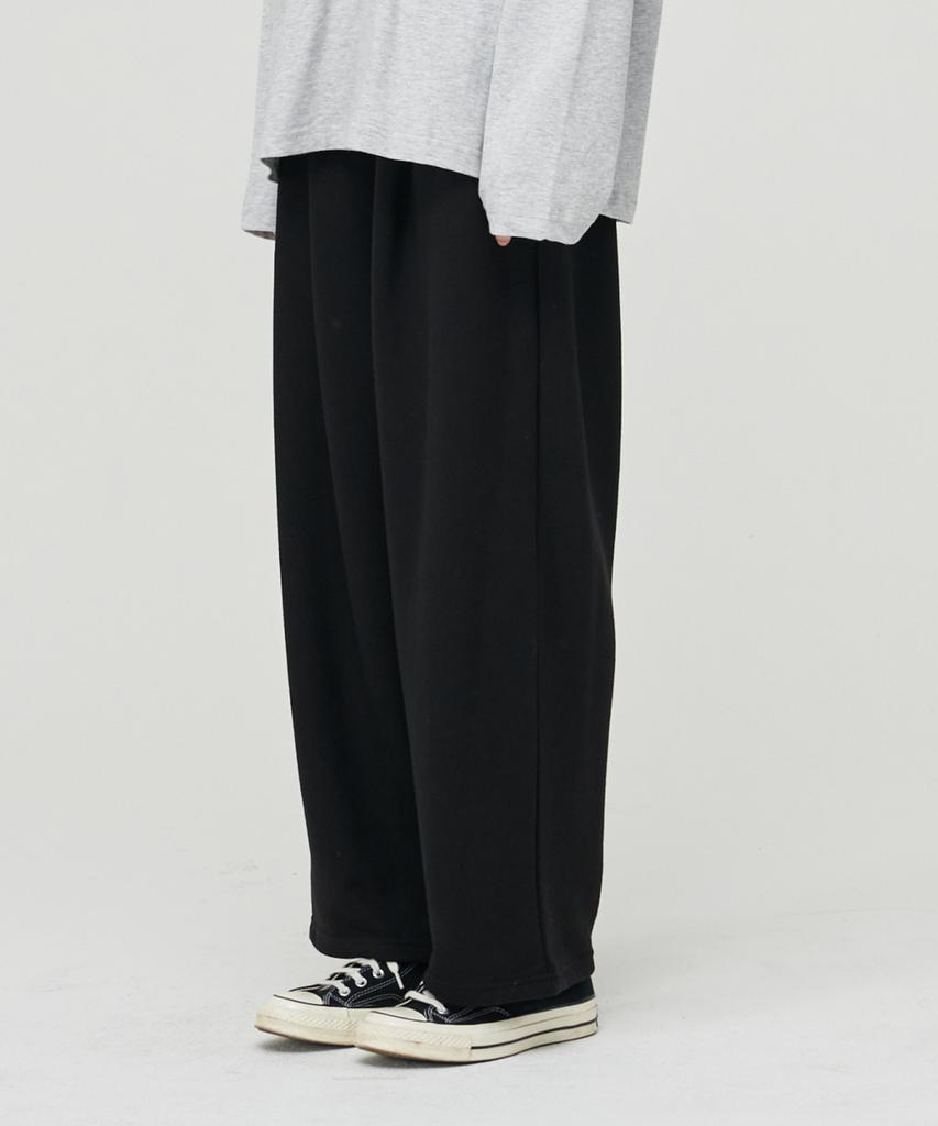 AWESOME STUDIO Pintuck Wide Sweatpants Gray