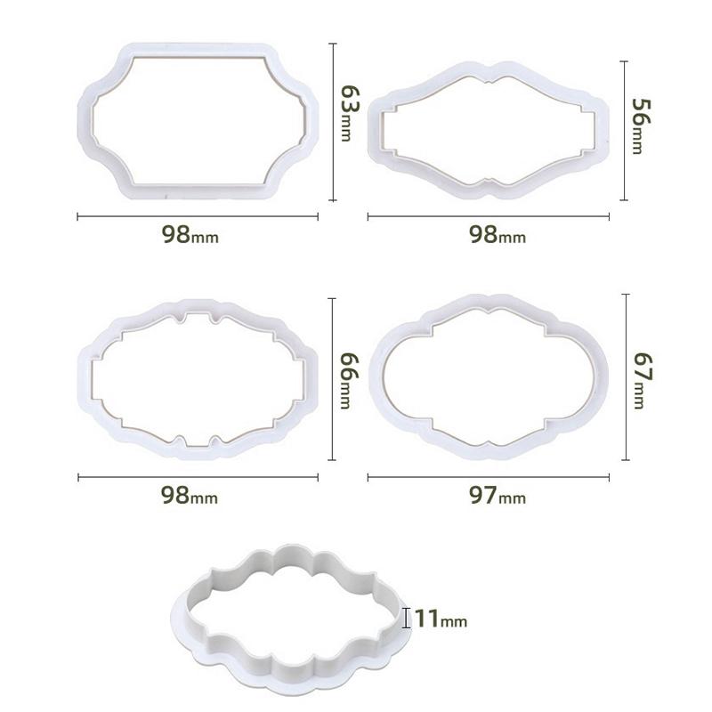 Винтажная рамка-табличка, набор формочек для печенья, пластиковые формы для печенья, инструменты для украшения торта, форма для печенья