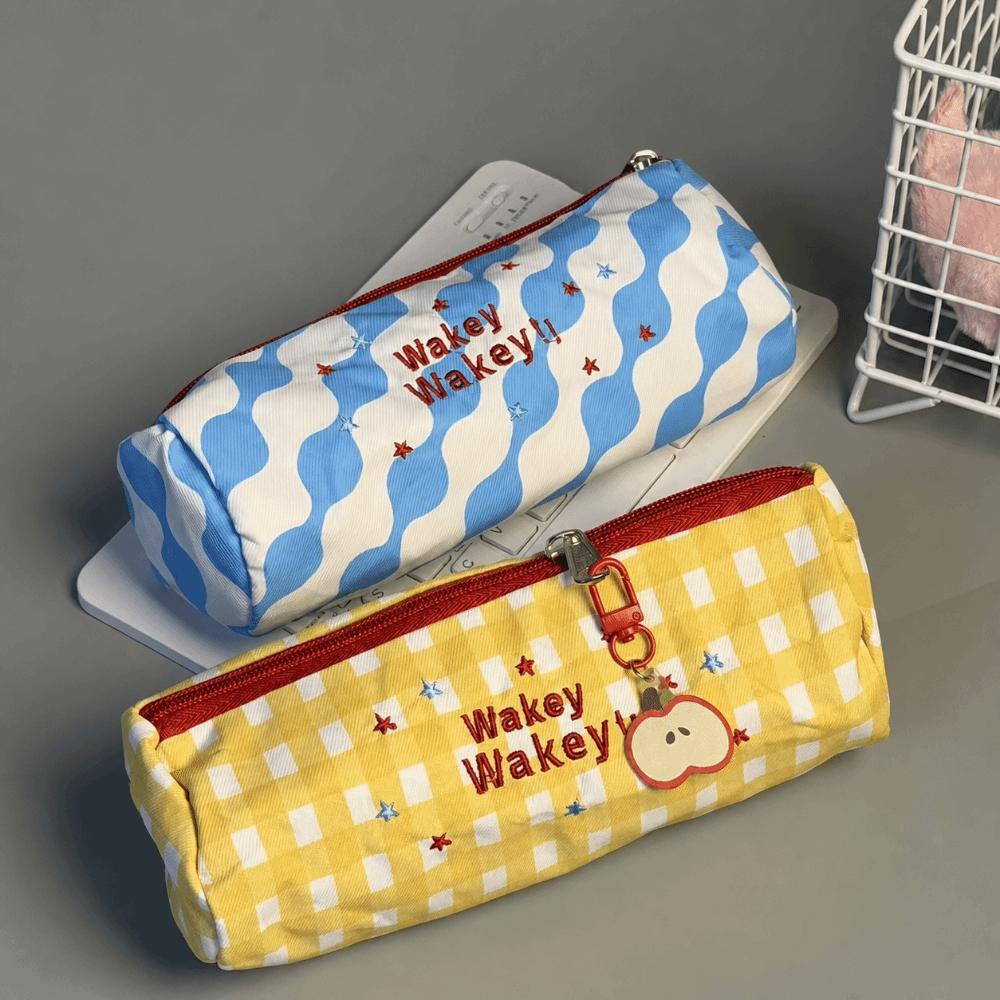 Embroidered Pencil Case Large Capacity Stationery Bag Durable Stationery Pouch Students Gift