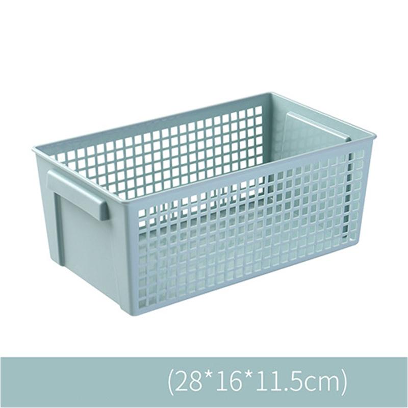 Простая настольная корзина для хранения, вместительное хранилище для закусок, полая прямоугольная корзина для хранения всякой всячины, многофункциональная ручка для хранения